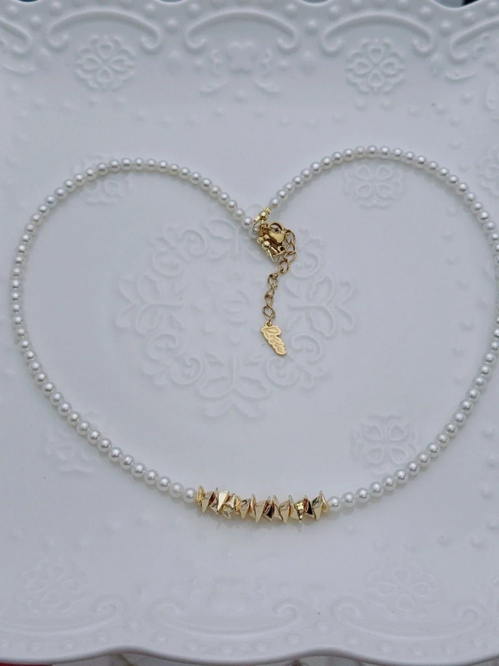 26X511 Handmade Freshwater Pearl Classic Necklace 16+2” 4mm Stainless Steel